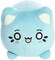 Aurora® Enchanting Tasty Peach® Marble Soda Meowchi Stuffed Animal - Bright & Colorful Design - Showpiece Plush - Blue 7 Inches